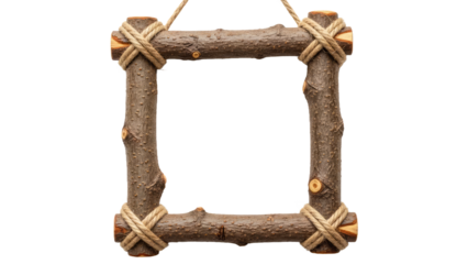 Natural Wood Frame With Moss Decoration Empty Space for Text or Image.png