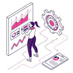 Abstract Futuristic Interface: HUD Inspired, Digital Elements