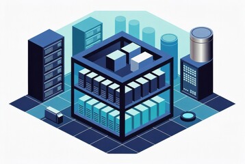 Digital Preservation: Data archive concept in server room environment
