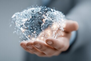 Consultant presents global network and digital solutions for innovation strategy and automation