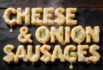 Text made with Cheese and Onion