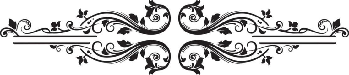 Elegant Vintage Floral Ornamental Divider &ndash; Luxury Classic Scroll Design