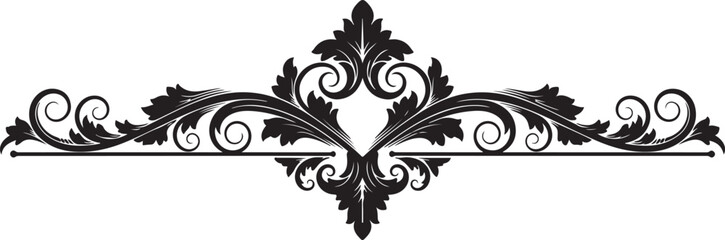 Elegant Vintage Floral Ornamental Divider &ndash; Luxury Classic Scroll Design