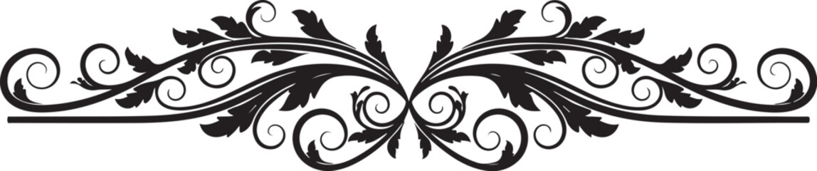 Elegant Vintage Floral Ornamental Divider &ndash; Luxury Classic Scroll Design