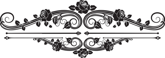 Elegant Vintage Floral Ornamental Divider &ndash; Luxury Classic Scroll Design