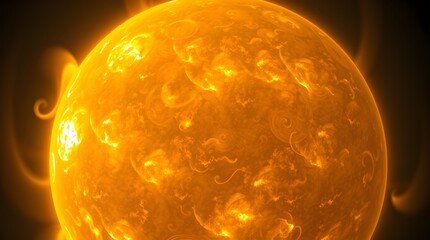 sun in space black background