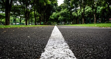 Obraz premium Park running track, low angle view