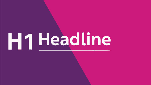 Digital graphic showcasing bold white h1 headline text centered over a vibrant abstract background featuring magenta and purple color blocking design elements.