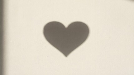 Fototapeta premium Simple heart shape on white background for love and care concepts