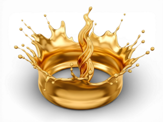 splash of golden liquid