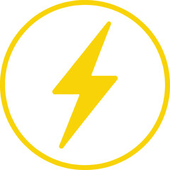Yellow lightning bolt icon representing electricity and power