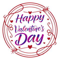 valentine day typography