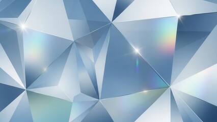 Obraz premium Stunning blue crystal geometric pattern with sparkling reflections