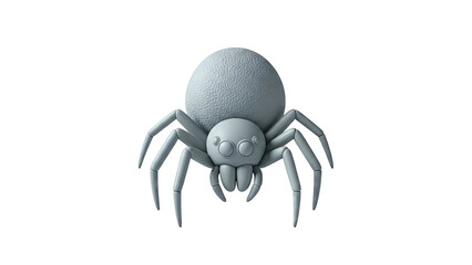 3D Render of a Stylized Gray Spider
