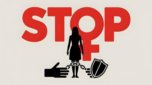 Stop Female Genital Mutilation Awareness Poster &ndash; Human Rights and Women Protection Concept Design