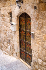 old door in the old castle
