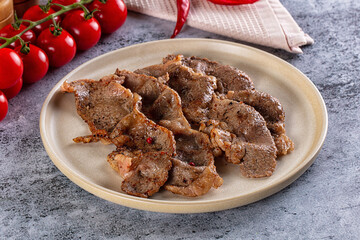 Grilled marble beef bacon snack