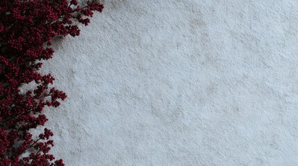 白い背景に赤い植物の形