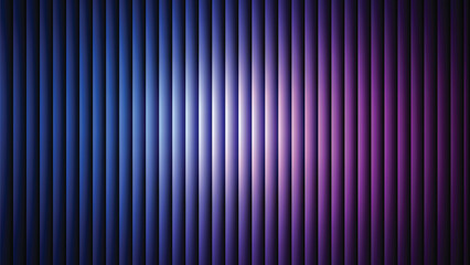 Glass ripple texture with dark gradient background and lilac light streaks. Futuristic distortion, moody abstract glow, reeded vertical blur. Vector illustration EPS