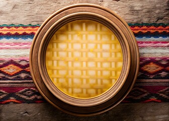 Textured Decorative Plate for Food Branding and Creative Menu Design