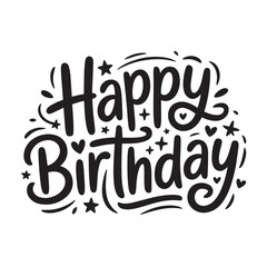 Happy Birthday Ornate Decorative Text