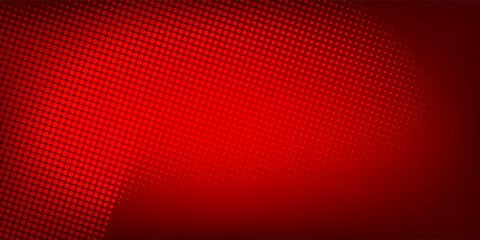 Abstract Red Halftone Dot Background with Dynamic Gradient Pattern