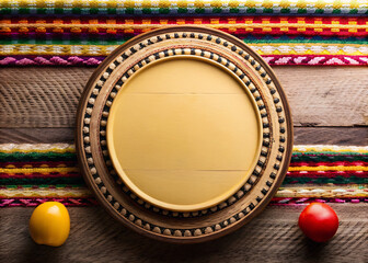 Decorative Empty Plate for Food Branding and Menu Design Background