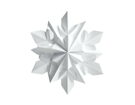 Intricate 3D paper sculpture resembling a starburst or snowflake - Powered by Adobe