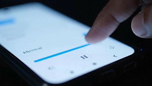 Adjusting Volume on Smartphone - A Close-Up View.