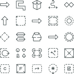 Geometric Minimalist Abstract Line Icons