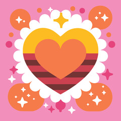 abstract background with hearts