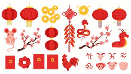 Chinese New Year Elements and Symbols 5.