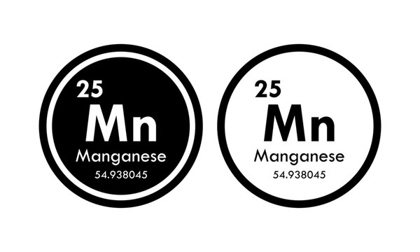 manganese  icon set. vector template illustration  for web design