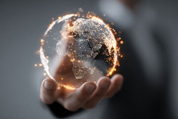 Global IT consultant engaging with digital technology to create solutions for business transformation and strategy development