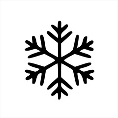 Obraz premium Hand-drawn snowflake icon representing winter weather and the beauty of frost patterns