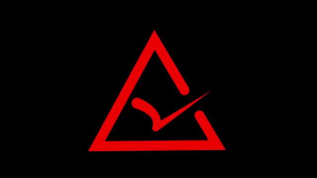 Approved symbol motion. Check mark icon animation. Modern tik mark. Success, accepted icon video footage.