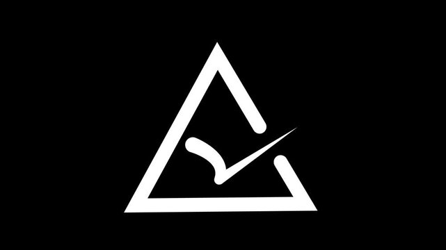 Approved symbol motion. Check mark icon animation. Modern tik mark. Success, accepted icon video footage.