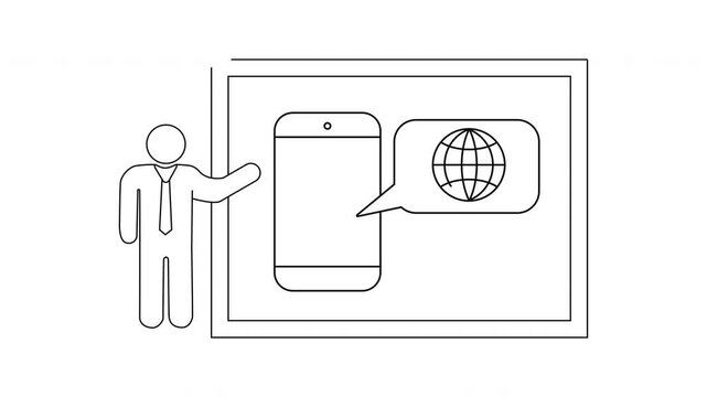 Presentation on Global Mobile Technology - A Simple Line Drawing.