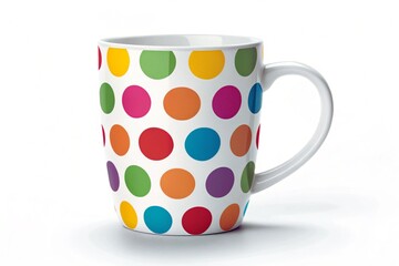  colorful mug, Mug on white background, cup of coffee