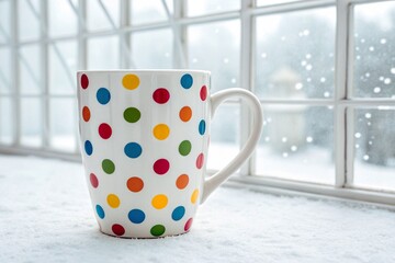 Mug on white background, cup of coffee