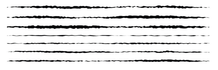  jagged uneven line set black scribble stroke collection