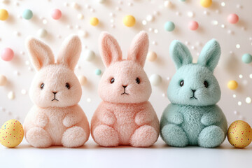 Obraz premium Welcome to Breezes With Colorful Easter Bunny Joy