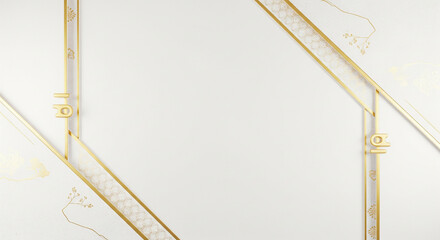 Modern White and Gold Chinese New Year Background