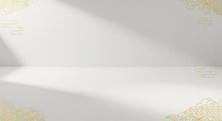 Modern White and Gold Chinese New Year Background