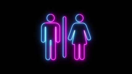 neon line Staff corporate office group people person man icon animation. A group of people icon Team work, partnership, group, group of people, organization, partnership concept man icon