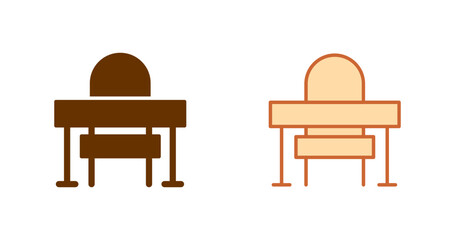 Fototapeta premium Teacher Desk Vector Icon