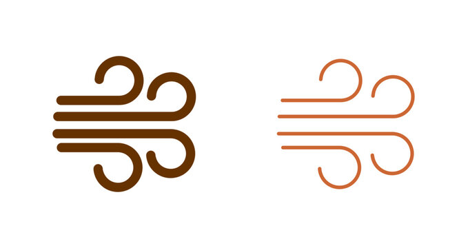 Windy Weather Vector Icon