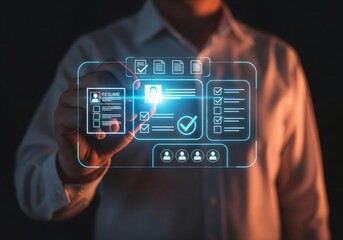 Recruitment and candidate selection process showcasing HR professionals using digital tools to evaluate talent and identify career opportunities, ensuring workforce success and organizational growth.
