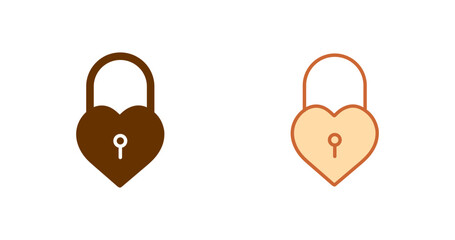 Love Lock Vector Icon