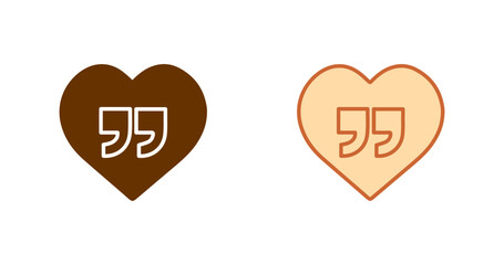 Love Quote Vector Icon